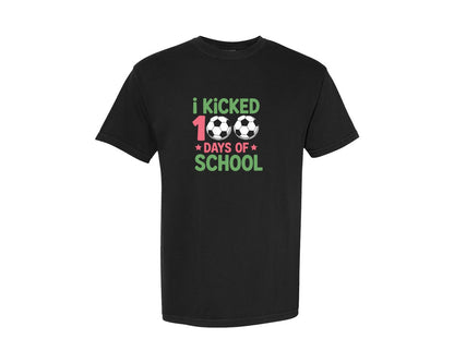 brand:Comfort Colors|color:Black|I Kicked 100 Days Of School 3 Graphic T-Shirt