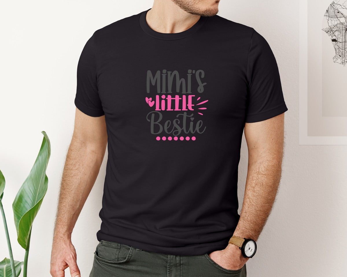 brand:Bella Canvas|color:Black|Mimis Little Bestie Graphic T-Shirt