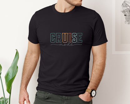 brand:Bella Canvas|color:Black|Family Cruise Trip Cruise Mode Graphic T-Shirt