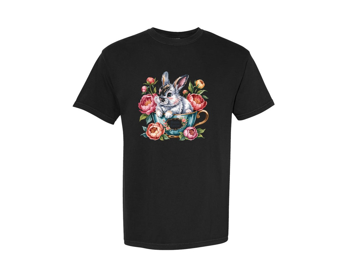 brand:Comfort Colors|color:Black|Easter Bunny 7 Graphic T-Shirt