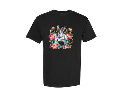 brand:Comfort Colors|color:Black|Easter Bunny 7 Graphic T-Shirt