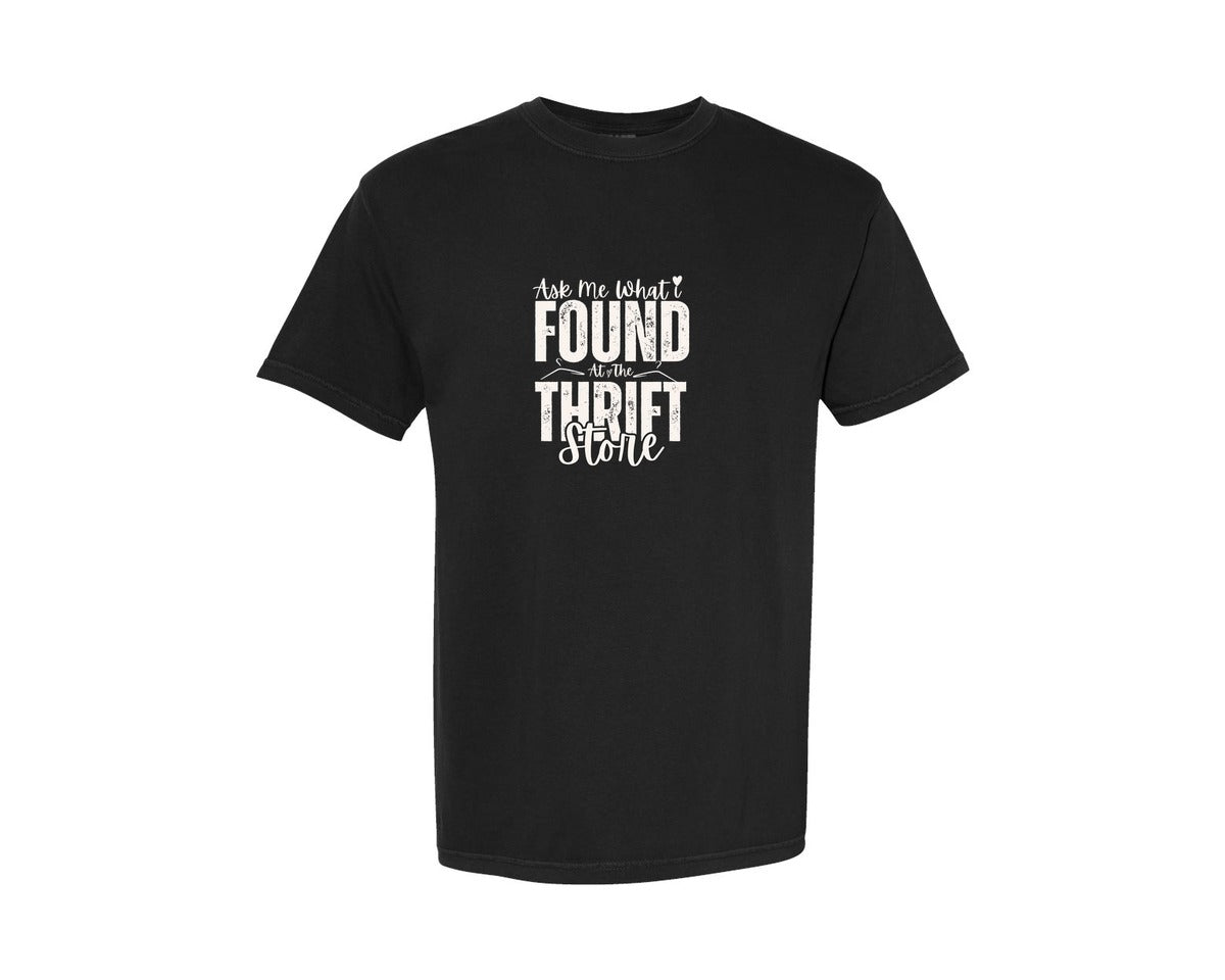 brand:Comfort Colors|color:Black|Thrift Queen Retro Shirt Design Graphic T-Shirt