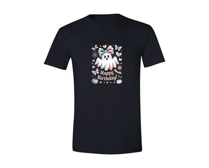 brand:Generic|color:Black|Halloween Ghost Birthday Girl Shirt Graphic T-Shirt