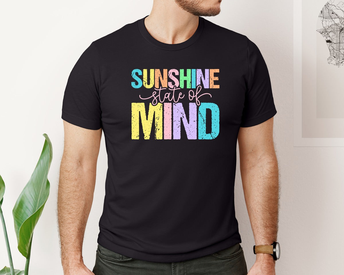 brand:Bella Canvas|color:Black|Sunshine State Of Mind Summer 13 Graphic T-Shirt