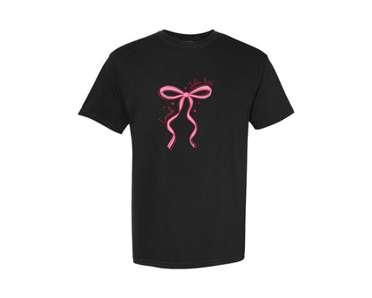 brand:Comfort Colors|color:Black|Coquette Loved Valentine John 316 Graphic T-Shirt