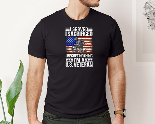 Served Sacrificed Veterans Day T Shirt Graphic T-Shirt