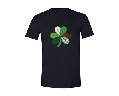 brand:Generic|color:Black|Patchwork St Patricks Day Shamrock 8 Graphic T-Shirt