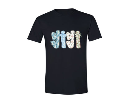 brand:Generic|color:Black|Preppy Mama Gigi Mimi Winter Graphic T-Shirt