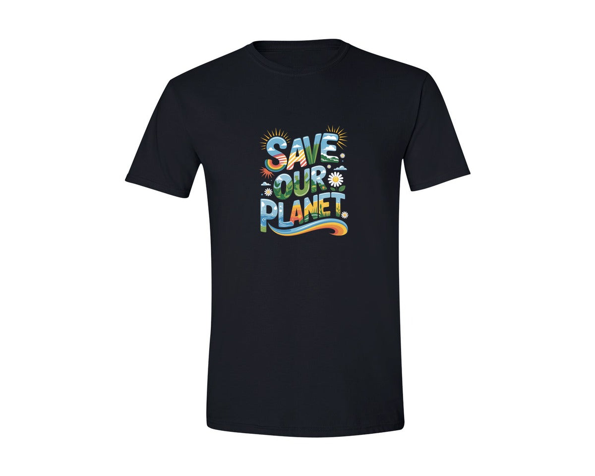 brand:Generic|color:Black|Save Our Planet Earthday Shirt Graphic T-Shirt