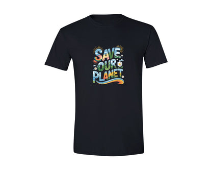 brand:Generic|color:Black|Save Our Planet Earthday Shirt Graphic T-Shirt