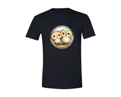 brand:Generic|color:Black|Couple Animals Round Tshirt 39 Graphic T-Shirt