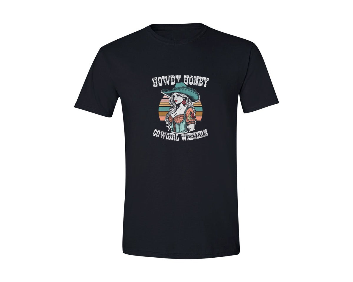 brand:Generic|color:Black|Howdy Honey Cow Girl Western