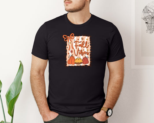 Preppy Fall Vibes Pumpkin Coquette Graphic T-Shirt
