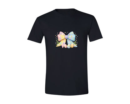 brand:Generic|color:Black|Faux Yarn Bunny Fbow Graphic T-Shirt