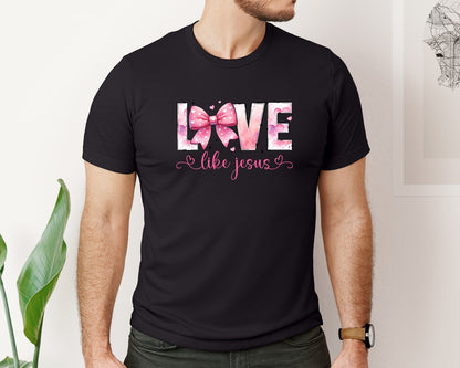 brand:Bella Canvas|color:Black|Pink Valentine 5 Graphic T-Shirt