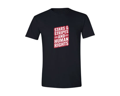 brand:Generic|color:Black|Stars Stripes Human Rights Activist Te Graphic T-Shirt