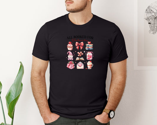 Valentines Day Books Teacher Graphic T-Shirt