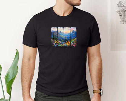 brand:Bella Canvas|color:Black|God Is Good Christian Brushstroke Graphic T-Shirt