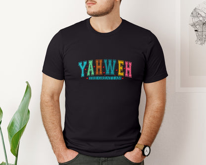 brand:Bella Canvas|color:Black|Yahweh Yhwh Christian Shirt Graphic T-Shirt