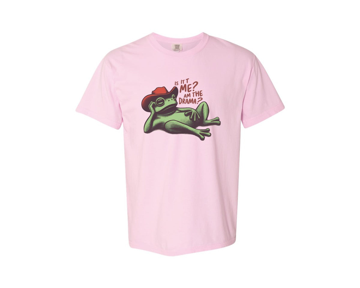 brand:Comfort Colors|color:Blossom|Drama Frog Funny Cowboy Aesthetic Graphic T-Shirt