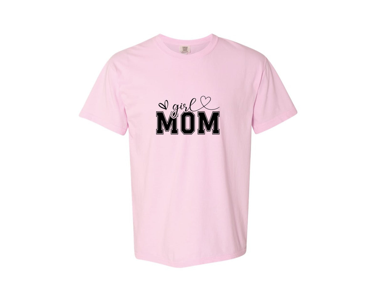 brand:Comfort Colors|color:Blossom|Girl Mom Mothers Day Mama Graphic T-Shirt