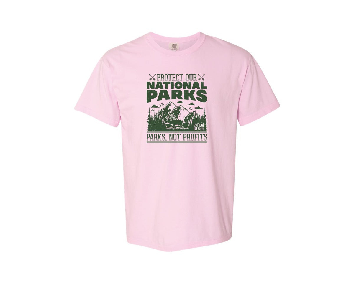 brand:Comfort Colors|color:Blossom|Protect Our National Parks Defund Doge 2 Graphic T-Shirt