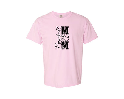 brand:Comfort Colors|color:Blossom|Baseball Mom Baseball Mom 2 Graphic T-Shirt