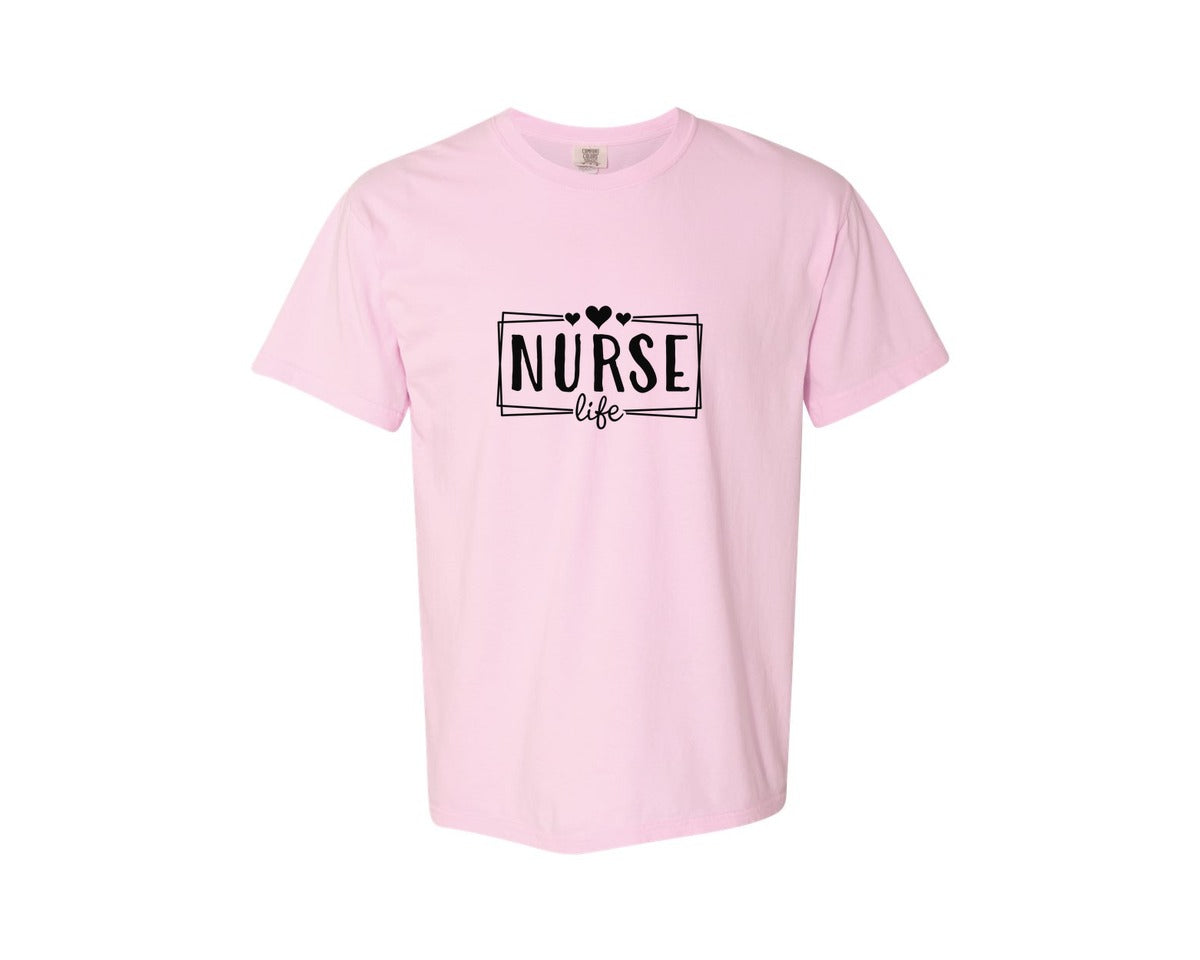 brand:Comfort Colors|color:Blossom|Nurse Life Nursing Life Cna Graphic T-Shirt