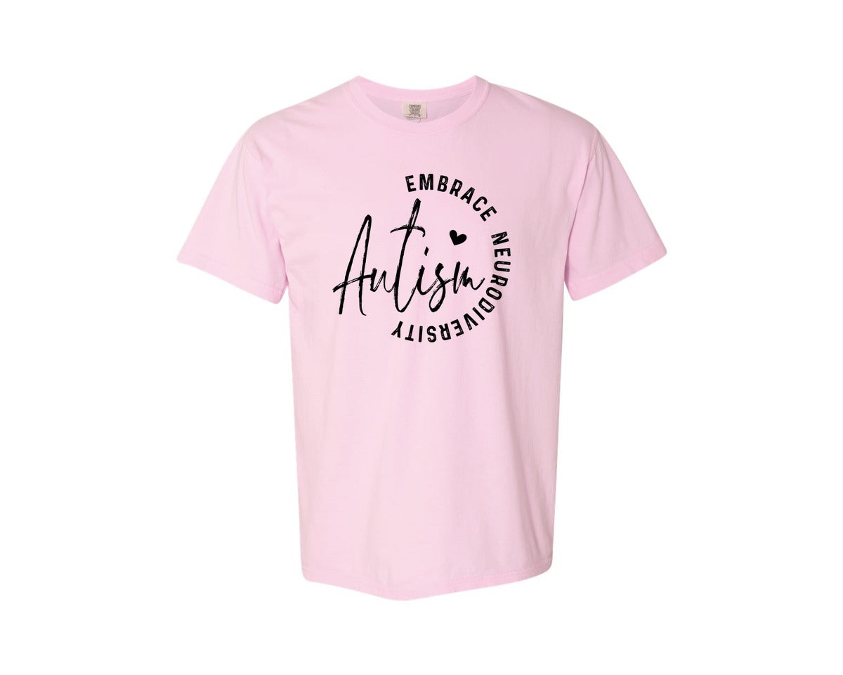 brand:Comfort Colors|color:Blossom|Embrace Neurodiversity Autism Graphic T-Shirt