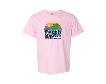 brand:Comfort Colors|color:Blossom|Earth Matters Save The Planet T Shirt Graphic T-Shirt