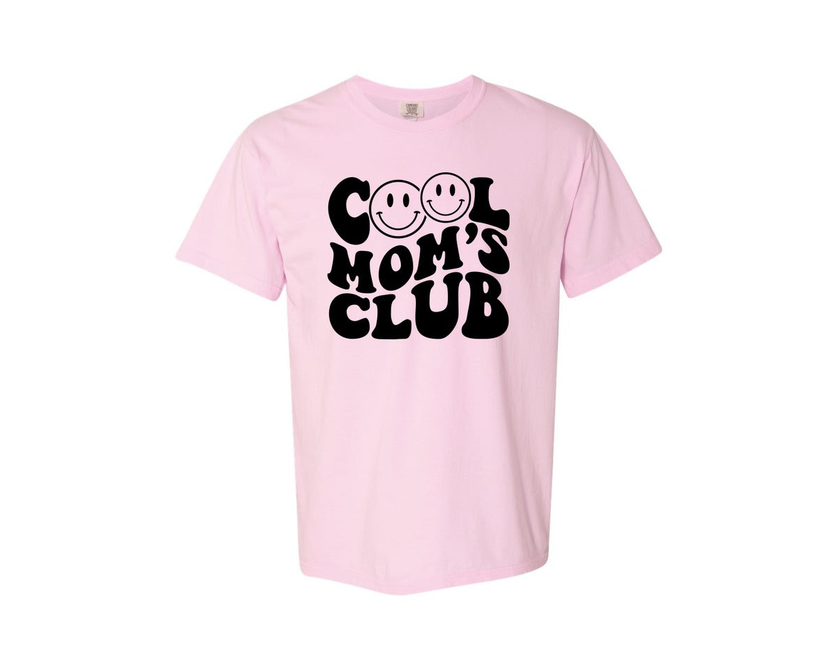 brand:Comfort Colors|color:Blossom|Cool Moms Club Wavy 2 Graphic T-Shirt