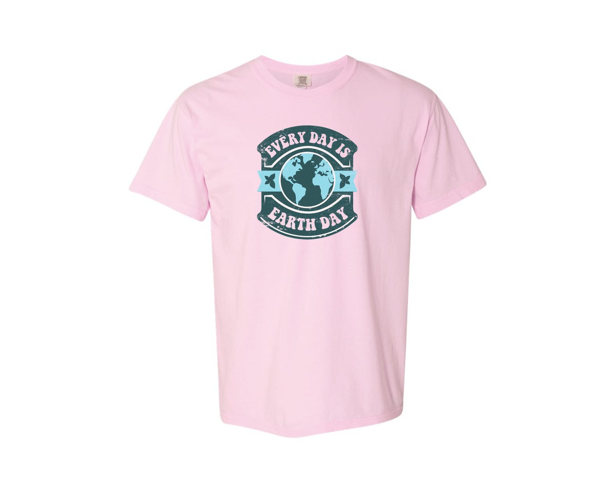 brand:Comfort Colors|color:Blossom|Everyday Is Earth Day Graphic T-Shirt