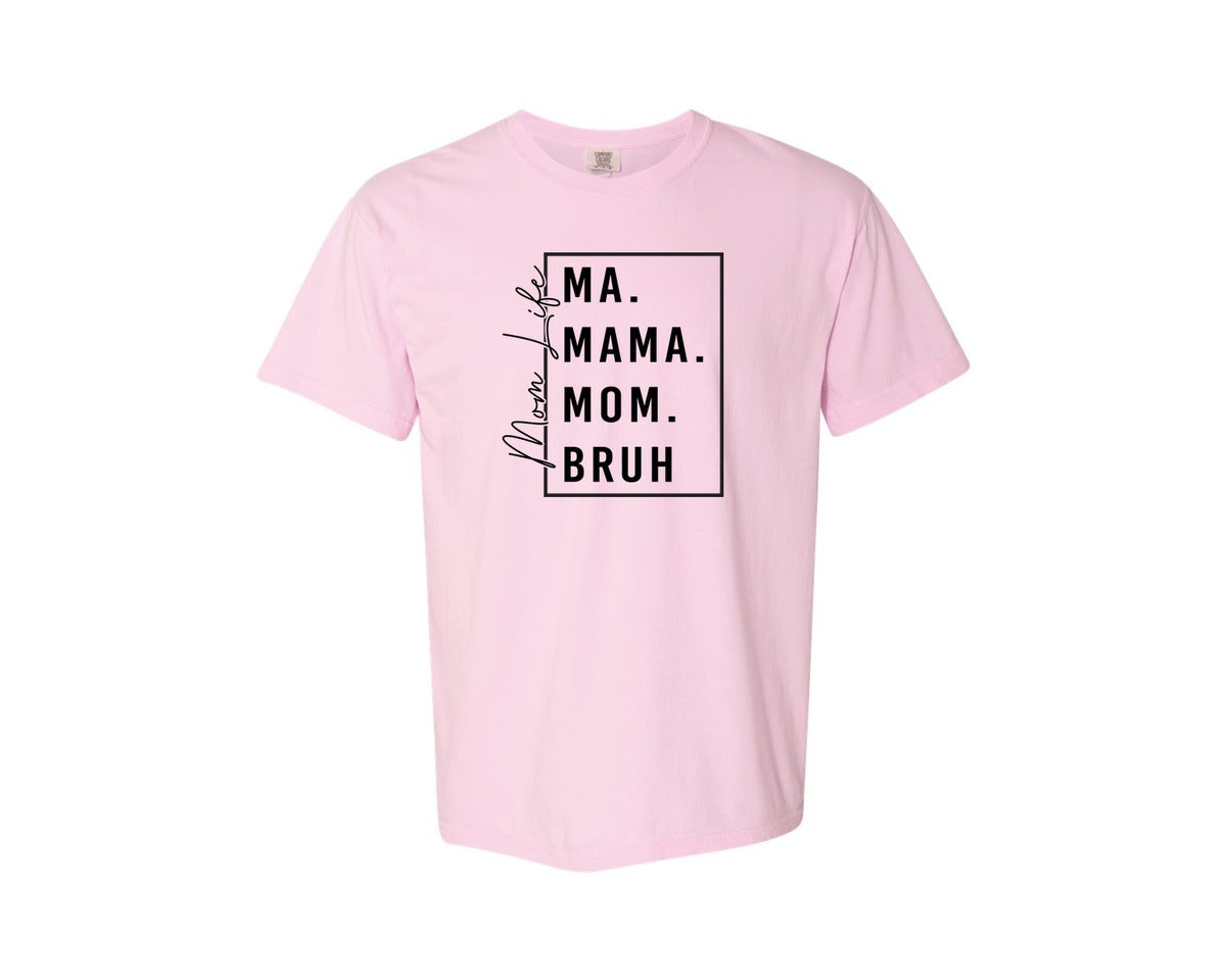 brand:Comfort Colors|color:Blossom|Mama Mommy Mom Bruh Funny Mom 12 Graphic T-Shirt