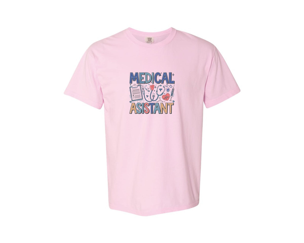 brand:Comfort Colors|color:Blossom|Medical Assistant 7 Graphic T-Shirt