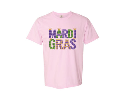 brand:Comfort Colors|color:Blossom|Mardi Gras Festive Des Graphic T-Shirt