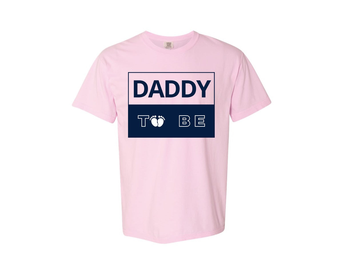 brand:Comfort Colors|color:Blossom|Daddy To Be Pregnancy Announcement 2 Graphic T-Shirt