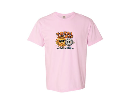 brand:Comfort Colors|color:Blossom|Eclipse Cartoon T Shirt Design Graphic T-Shirt