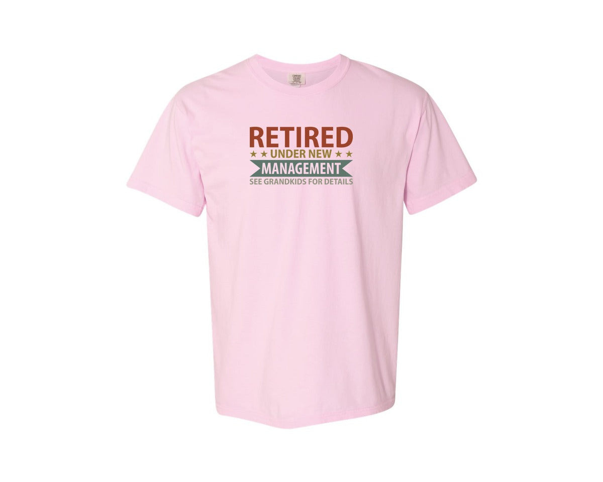 brand:Comfort Colors|color:Blossom|Mens Fathers Day Retired Grandpa Shirts Graphic T-Shirt