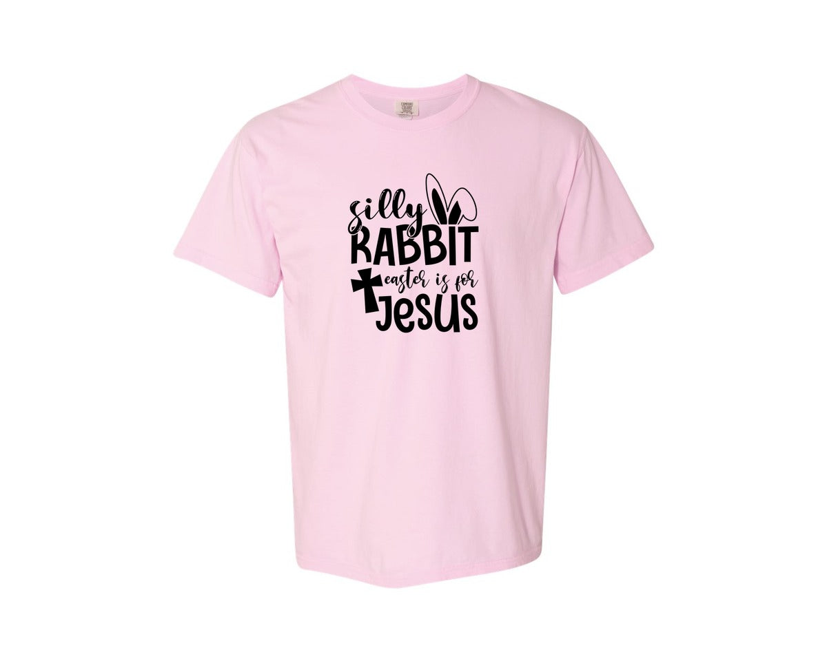 brand:Comfort Colors|color:Blossom|Silly Rabbit Easter Is For Jesus Ea Graphic T-Shirt