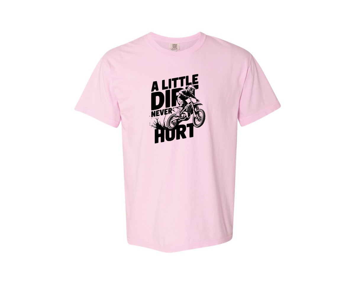 brand:Comfort Colors|color:Blossom|A Little Dirt Never Hurt T Shirt Des Graphic T-Shirt