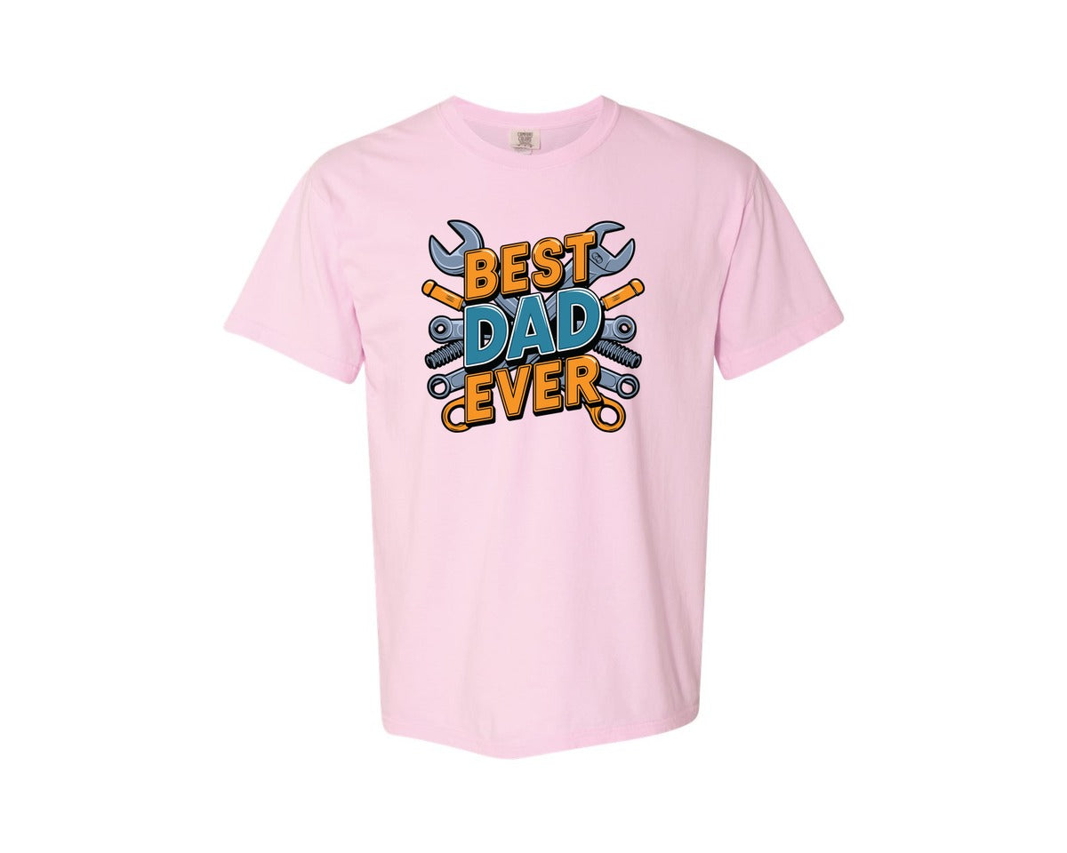 brand:Comfort Colors|color:Blossom|Mechanic Dad 3 Graphic T-Shirt