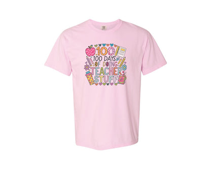 brand:Comfort Colors|color:Blossom|100 Days Of School 57 Graphic T-Shirt