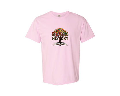 brand:Comfort Colors|color:Blossom|Black History Month Tree Of Knowledge Graphic T-Shirt