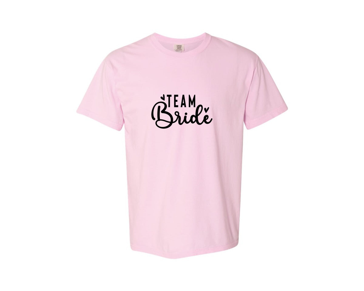 brand:Comfort Colors|color:Blossom|Team Bride Bride Graphic T-Shirt