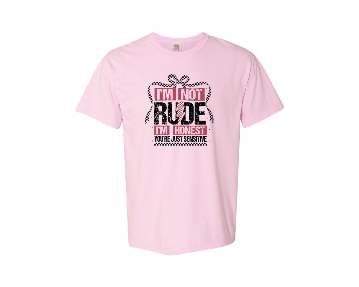 brand:Comfort Colors|color:Blossom|Im Not Rude Snarky Sarcastic 2 Graphic T-Shirt