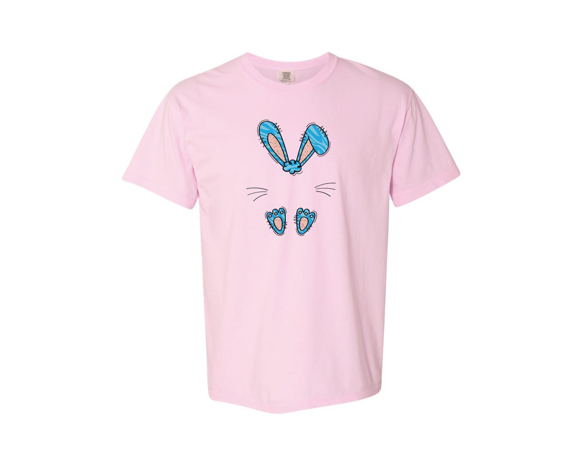 brand:Comfort Colors|color:Blossom|Boys Easter Monogram Bunny Graphic T-Shirt