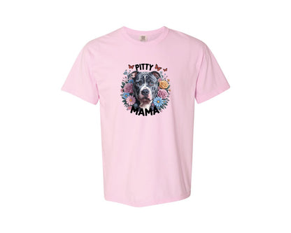 brand:Comfort Colors|color:Blossom|Pitty Mama Cute Pitbull Dog 2 Graphic T-Shirt