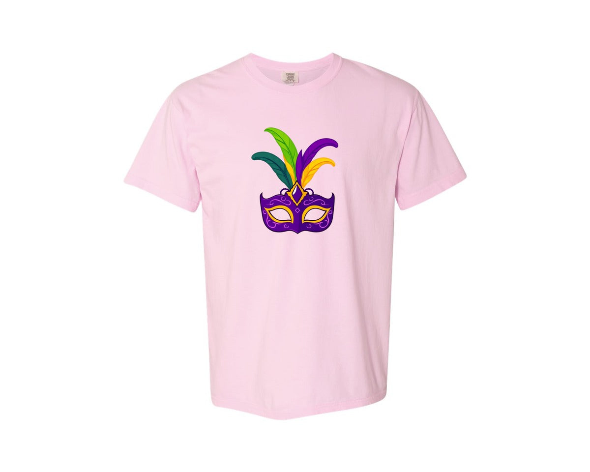 brand:Comfort Colors|color:Blossom|Mardi Gras Mask T Shirt Design 4 Graphic T-Shirt