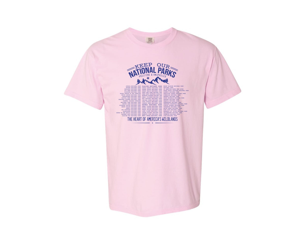 brand:Comfort Colors|color:Blossom|Keep Our National Parks Pristine And Graphic T-Shirt