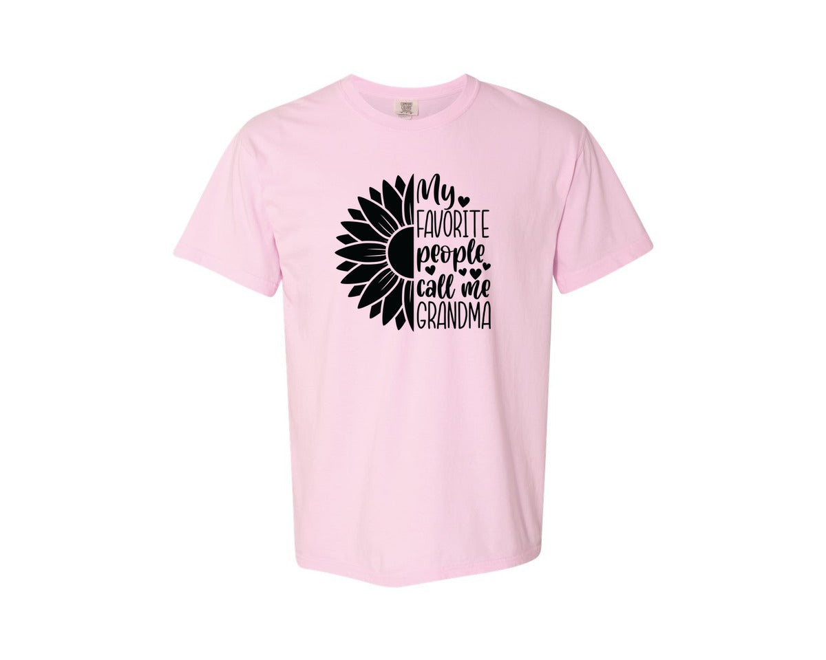brand:Comfort Colors|color:Blossom|Grandma Sunflower Grandma Graphic T-Shirt